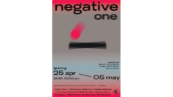 Πολυμεσική έκθεση «μείον 1» | από 25 Απριλίου έως 5 Μαΐου | στον εκθεσιακό χώρο Circuits + Currents, Ναυάρχου Νοταρά και Τοσίτσα, Αθήνα 106 83